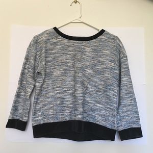 Juicy Couture Blue and White Velvet Lined Sweater